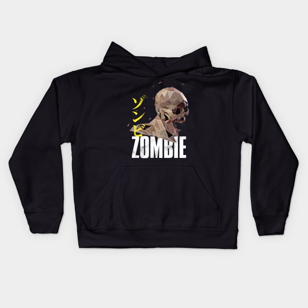 geometric zombie Kids Hoodie by Jackson Lester